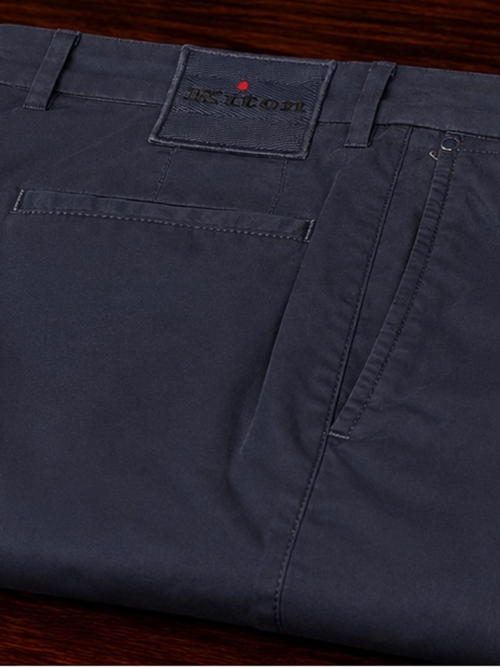 Kiton Classic Navy Cotton Trousers